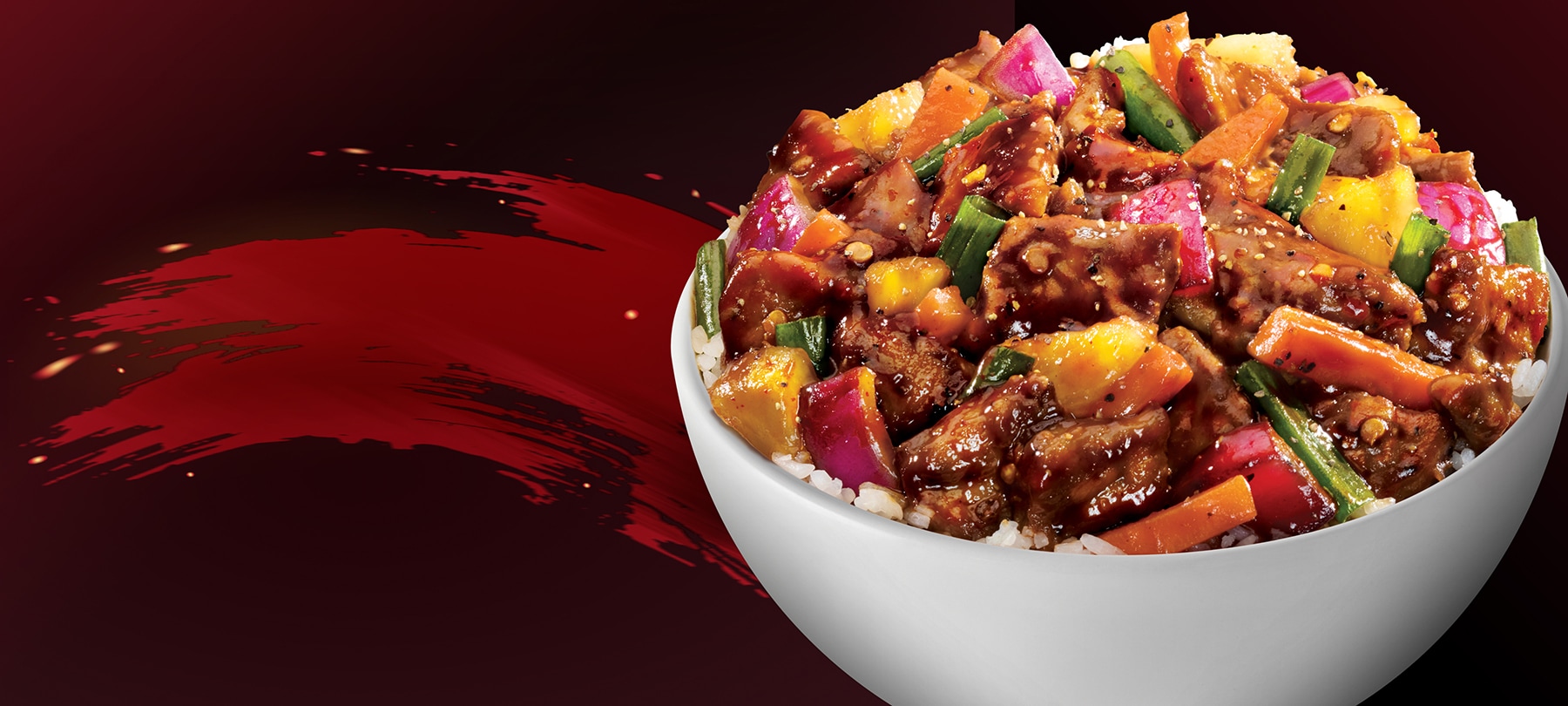 Plate with Wok BBQ Beef